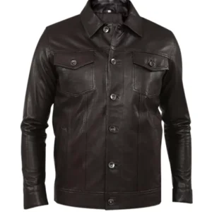 Genuine Leather Black Jacket For Men