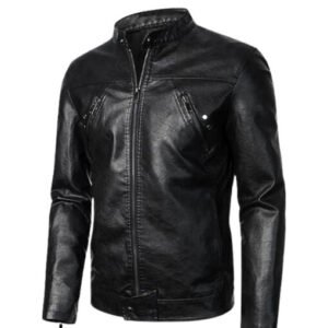 Men’s Black Vintage Biker Leather Jacket